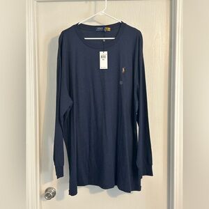 Ralph Lauren  Men's Dark Blue Long Sleeve Tee | 2XB
